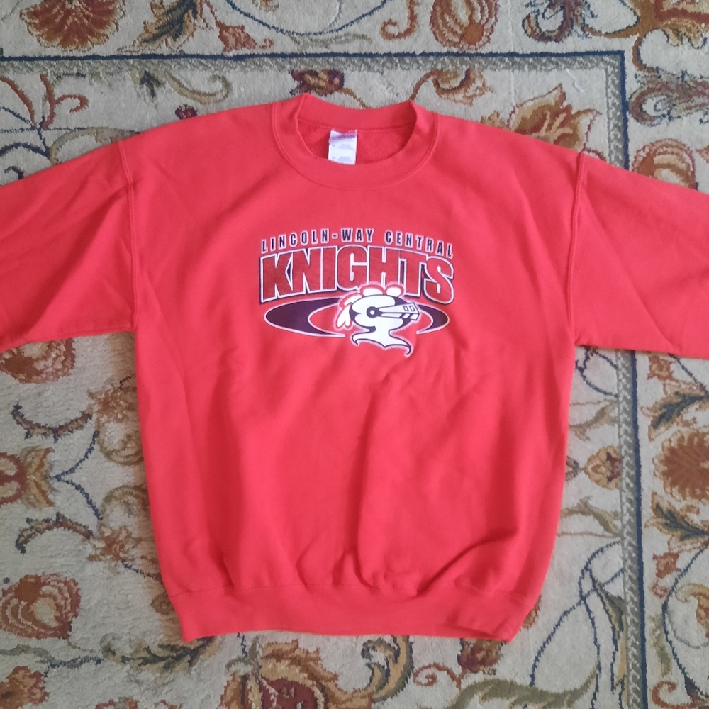 Lincoln-Way Central Knights red crewneck